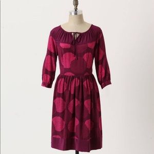 Girls from Savoy Silk Purple Flowers dress